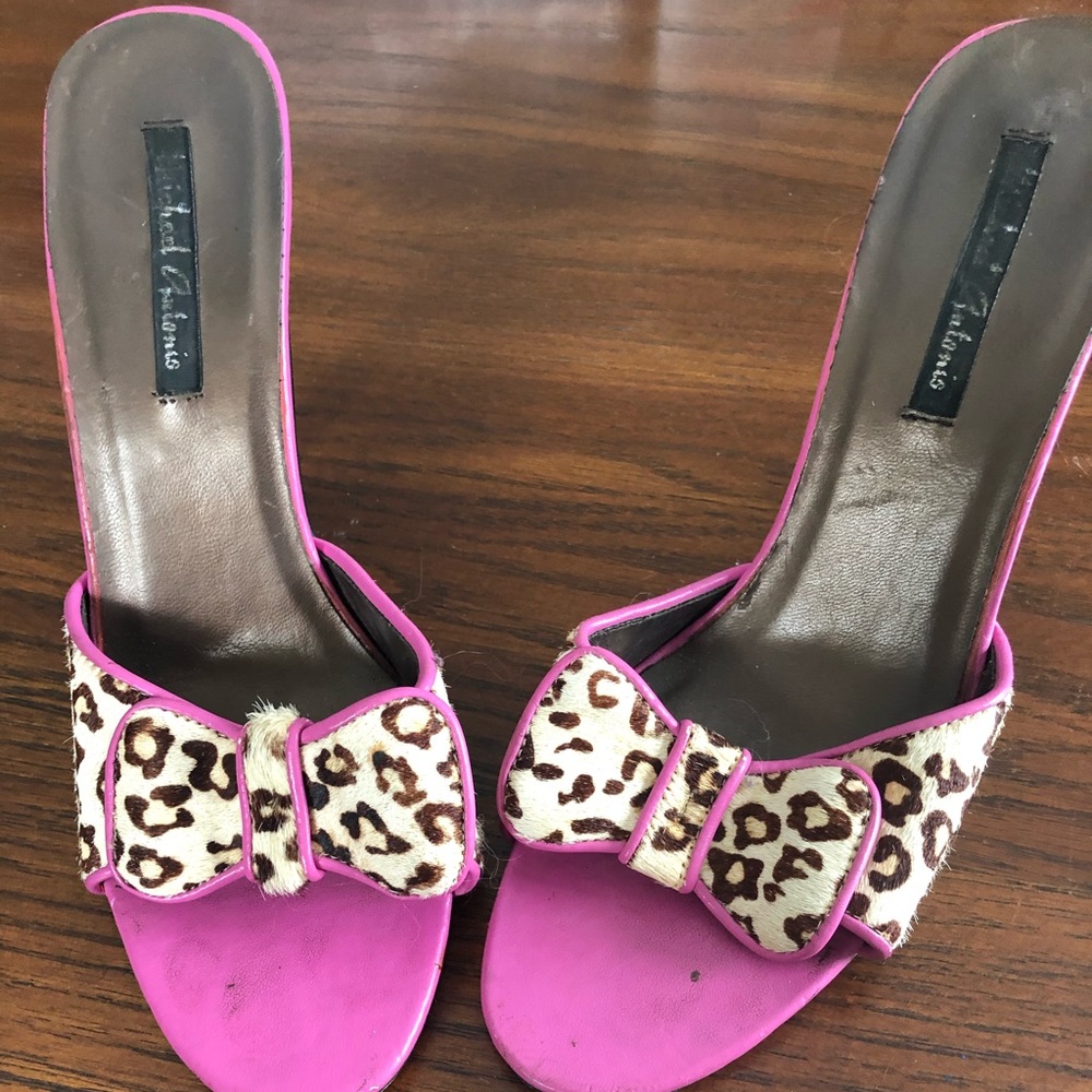 Michael Antonio cute leopard &pink sandals